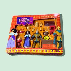 Vintage Disney Mattel 1997 Hunchback Of Norte Dame Esmerelda & Phoebus Toy Set